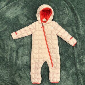 The North Face Baby Thermoball One Piece Snowsuit, 6-12 months Pink